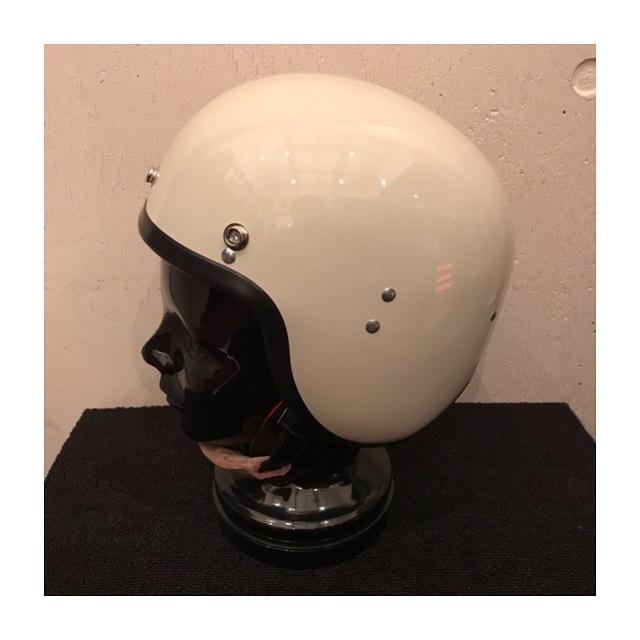 【DBMSオリジナル】ROCKET CLUB White (Snap Button) ロケットクラブ ホワイト(バイザー用 スナップボタンあり) UK復刻ヘルメット |  | 01