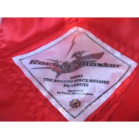 【DBMSオリジナル】ROCKET MASTER WHITE ロケットマスター ホワイト （内装：レッドサテン , バイザー用スナップボタン：あり） UK復刻ヘルメット |  | 05