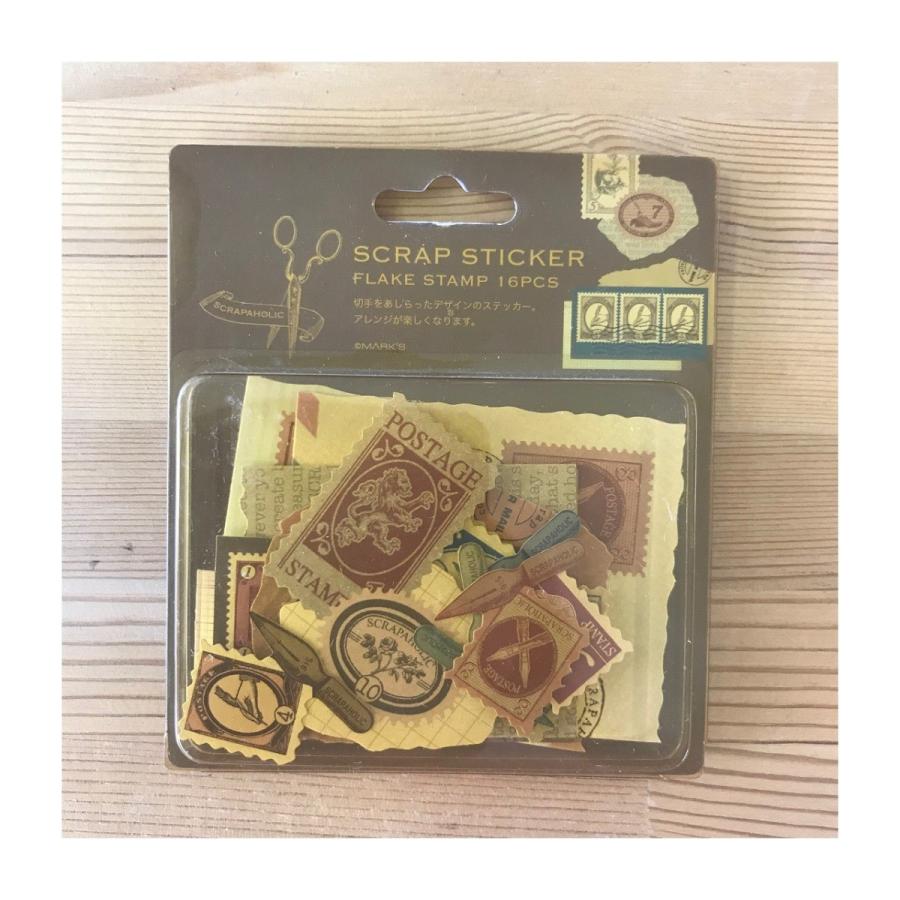 売り切れました！アウトレット品70％OFF! スクラップホリック・フレークステッカー  切手 | 
