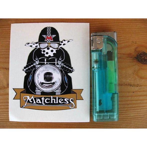 【ネコポス発送可能】マチレスステッカー Matchless Cafe Racer with Spotty Scarf Sticker #45 ...