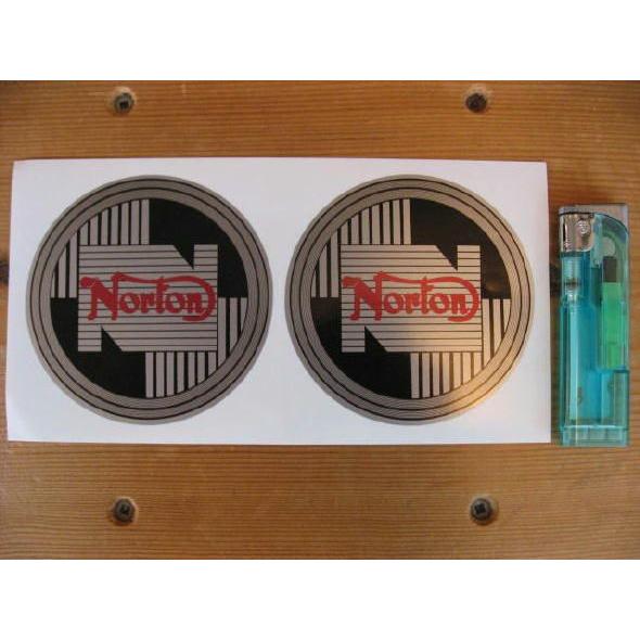 【ネコポス発送可能】ノートンステッカー Norton Dominator Manx Sticker 83mm (2枚1セット) #53 ドミ ...