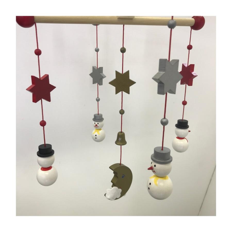 クリスマス ウッドモビール スノーマン【ネコポス便不可×】 | 