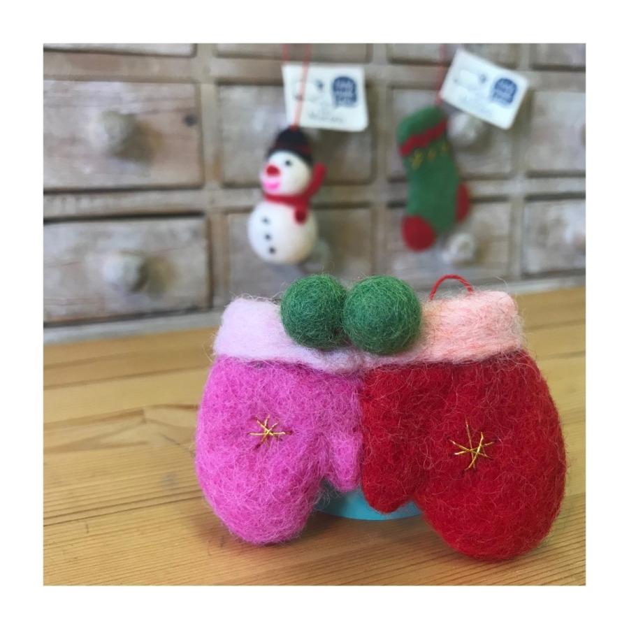 Mococo フェルトオーナメント・クリスマス・モココ 手袋【単品】【ネコポス便可〇】 |  | 01