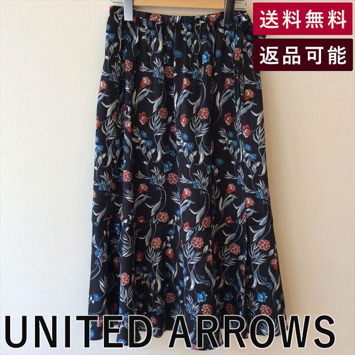 中古 ユナイテッドアローズ United Arrows スカート ラップスカート 花柄 ミドル丈 アローズ おしゃれ 着回し センス コーデ かわいい C1128y009 1212 ブランド古着db 通販 Yahoo ショッピング