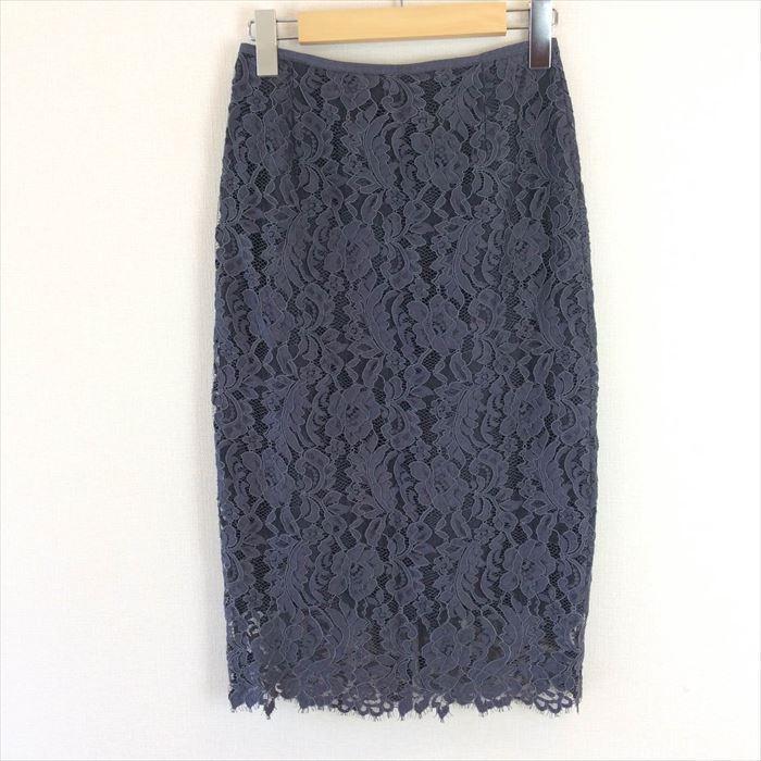 ユナイテッドアローズ United Arrows レーススカート ブルーグレー 総レース ミディアム D04y015 D0221 D04y015 D0221 ブランド古着db 通販 Yahoo ショッピング
