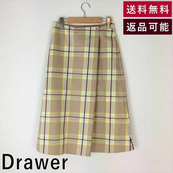 ドゥロワーDrawerチェックスカート36