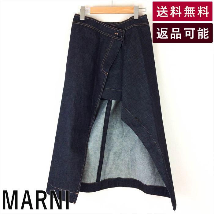マルニ MARNI デニムスカート ミニスカート ロングスカート サイズ40 