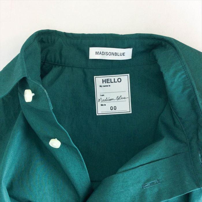 マディソンブルー MADISON BLUE シャツワンピース グリーン 長袖  