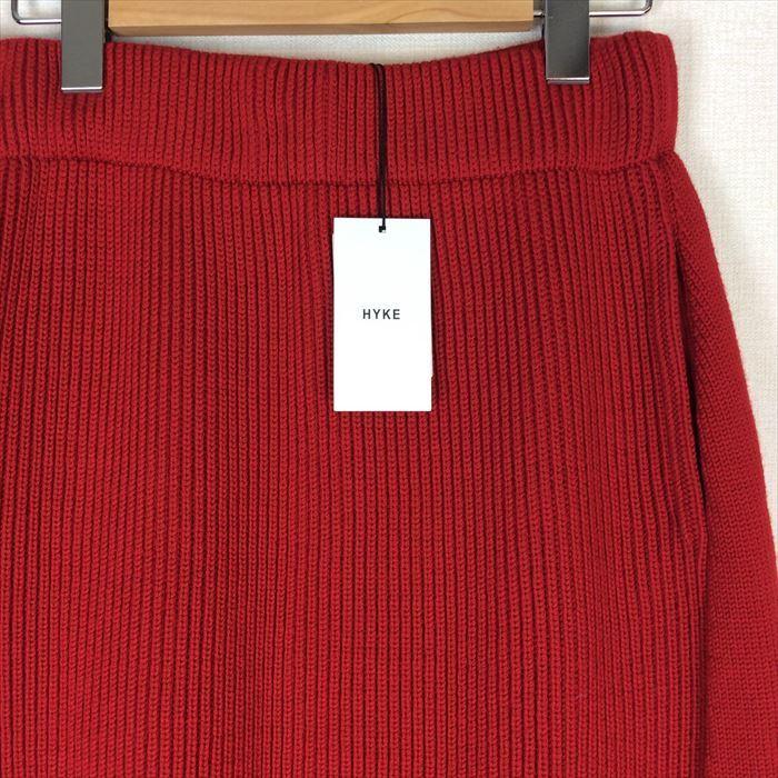 HYKE ハイク スカート 赤 ニットスカート レッド 新品 E0106N056-E0215  