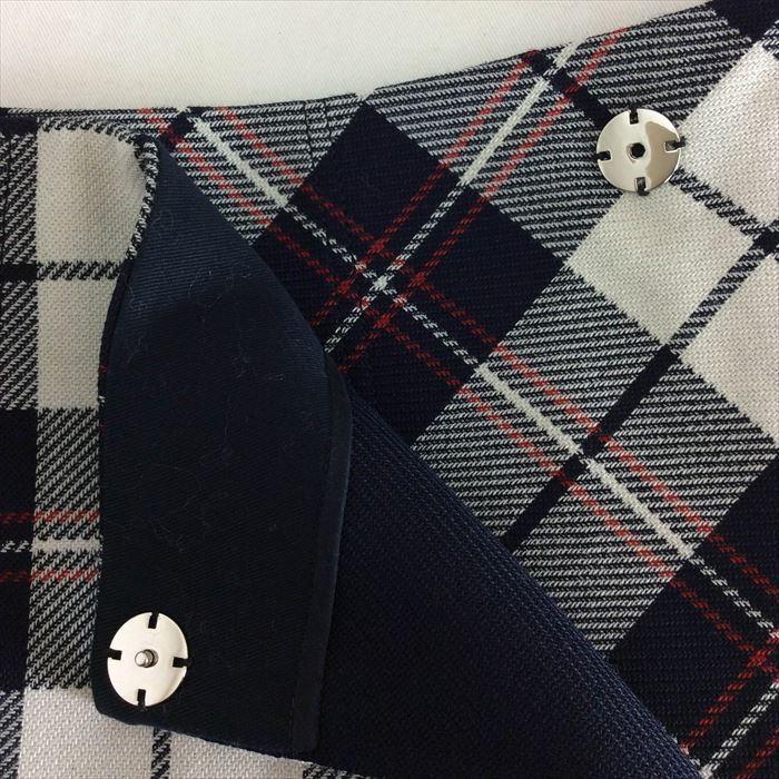 ドゥロワー Drawer フレアラップ チェックスカート ラップスカート 白  