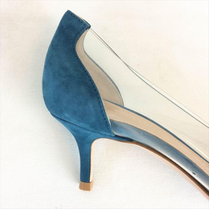 ジャンヴィトロッシ GIANVITO ROSSI パンプス 青 37.5 未使用 | www