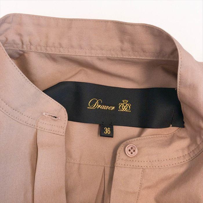 ドゥロワー Drawer ワンピース ブザムスタンドカラーシャツワンピース  