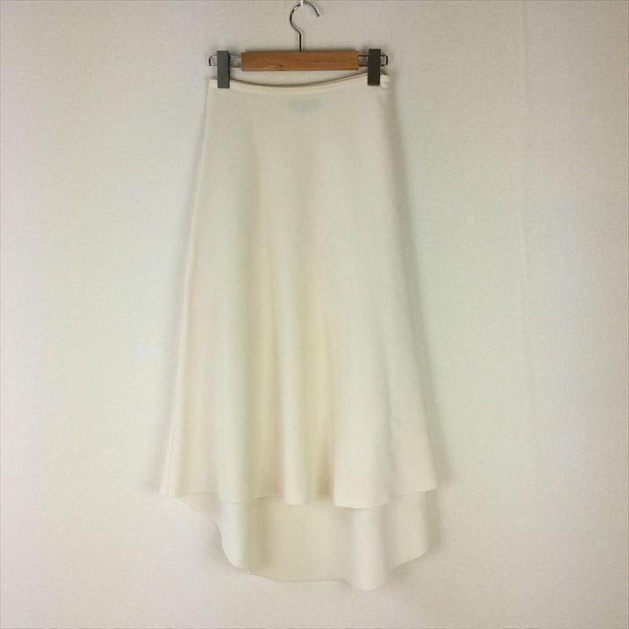 ドゥロワー Drawer スカート ミラノリブフレアスカート 白 コットン  