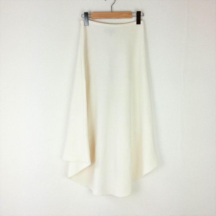 ドゥロワー Drawer スカート ミラノリブフレアスカート 白 コットン  