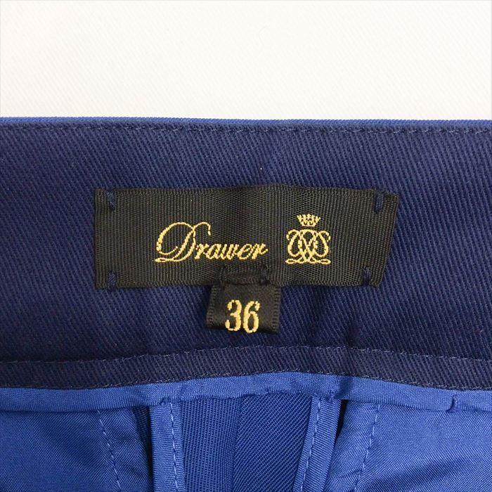 DRAWER ドゥロワー Drawer パンツ スリムパンツ ブルー テーパード 青 