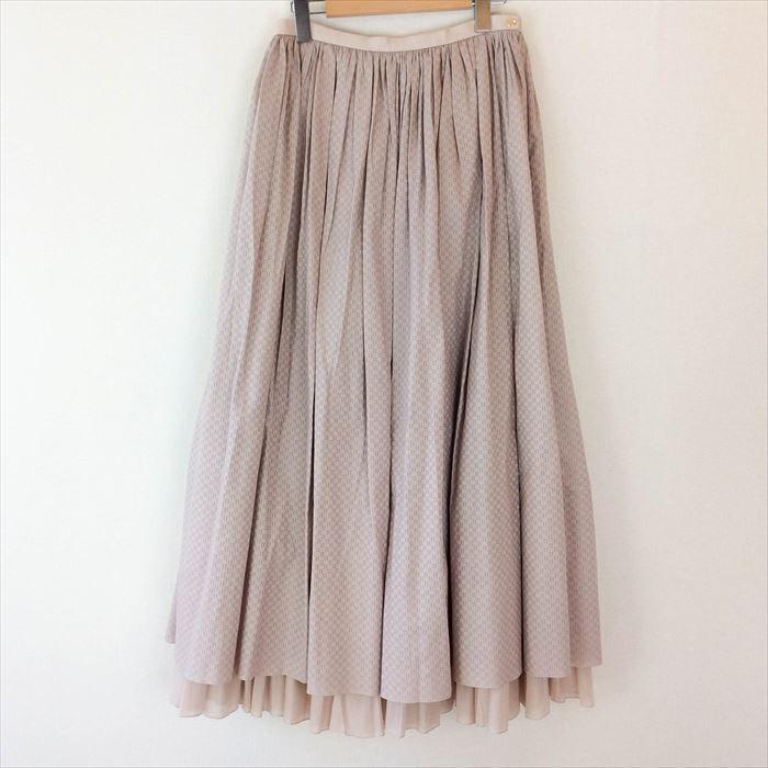 DRAWER ドゥロワー Drawer スカート カラミレースギャザーロング  