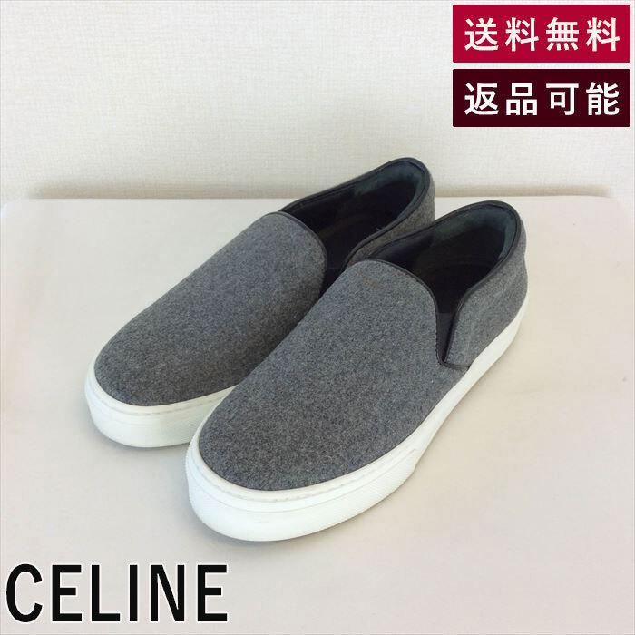 UNITED ARROWS セリーヌ CELINE スケーター スリッポン グレー サイズ 