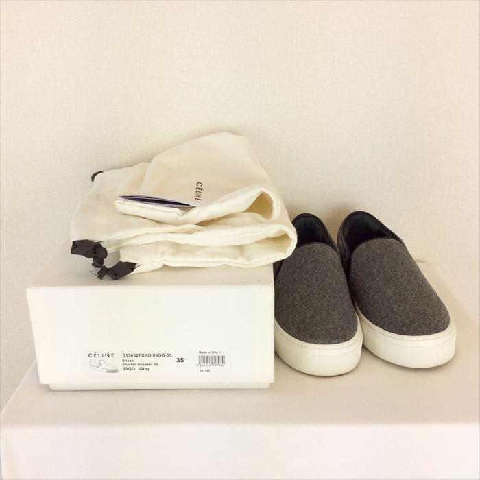 UNITED ARROWS セリーヌ CELINE スケーター スリッポン グレー サイズ 