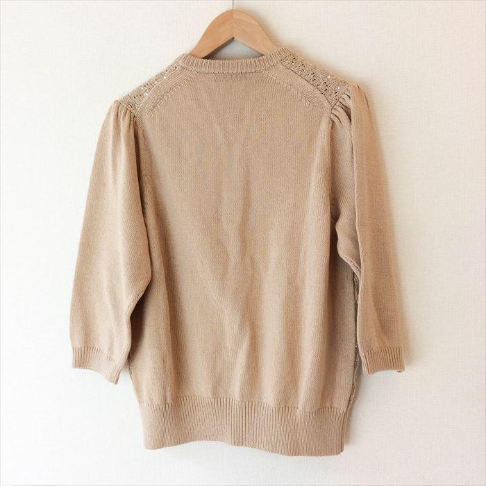 DRAWER ドゥロワー Drawer ニット スパンコール 7Gスパンコールプル  