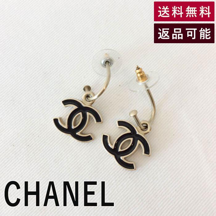 シャネル CHANEL ピアス ココマーク 袋付き ブラック 両耳 F0225EQ003