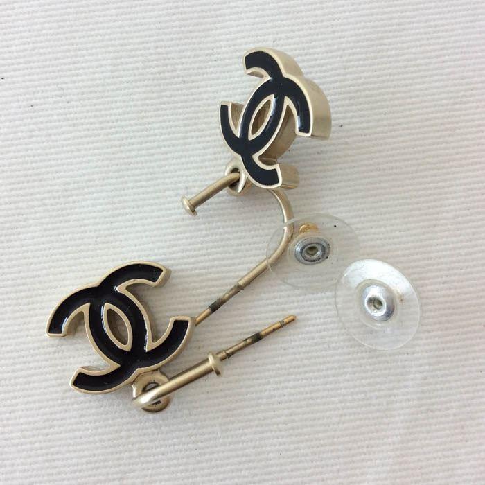 CHANEL シャネル ピアス ココマーク 袋付き ブラック 両耳 F0225EQ003 