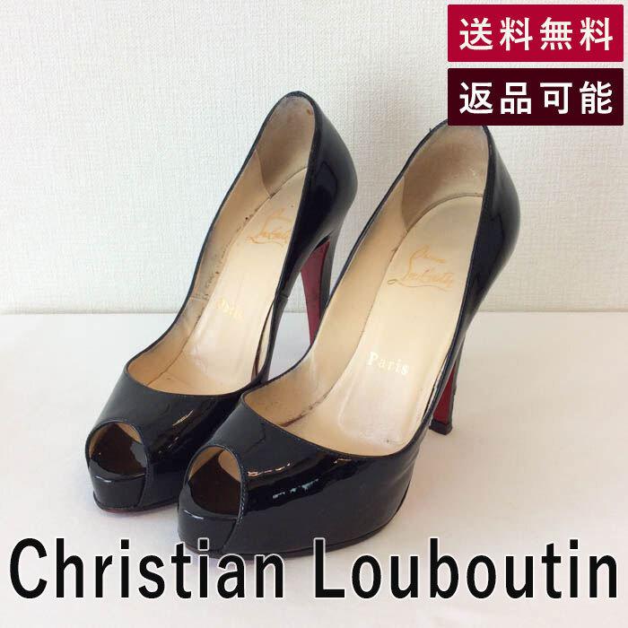 クリスチャンルブタン Christian Louboutin 靴 黒 エナメル パテント