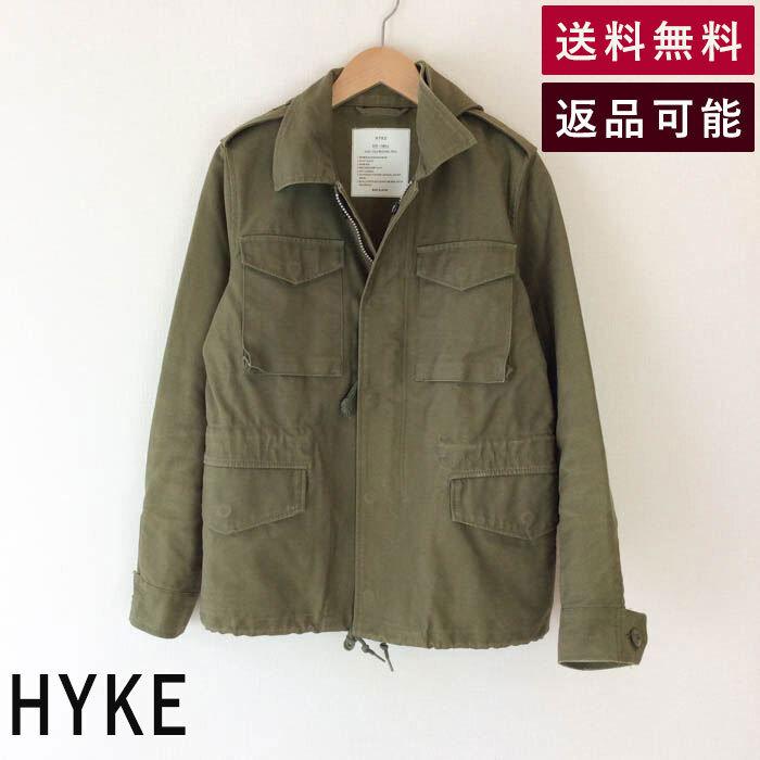 ハイク HYKE ジャケット カーキ サファリジャケット コットン 長袖 151-17023 15117023 F0302K006-F0309 中古 古着