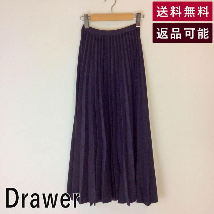 ドゥロワー Drawer スカート 18Gプリーツニットスカート ロング  