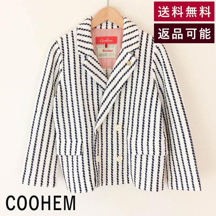 コーヘン COOHEM セットアップ ジャケット ツイード 白 ストライプ 10  
