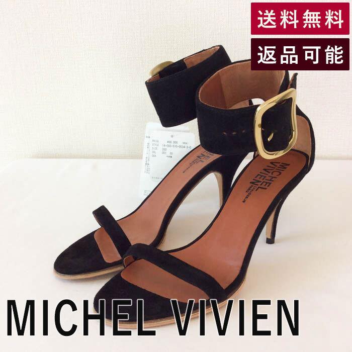 マイケルヴィヴィアン MICHEL VIVIEN サンダル 黒 スウェード 