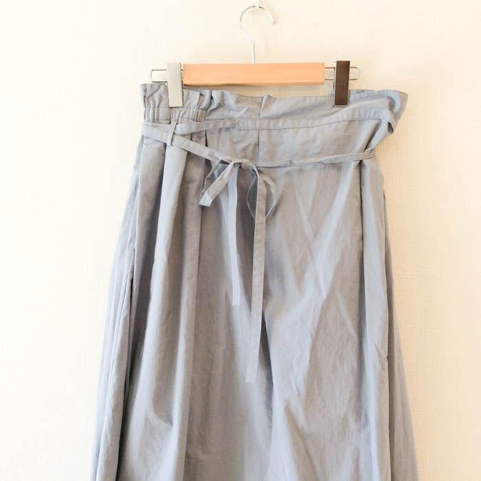 ドゥロワー Drawer スカート ブルー コットンMAXIスカート 水色 ロング  