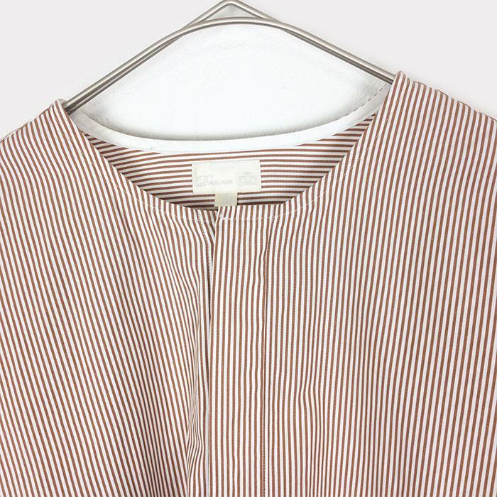 Drawer ストライプ柄 長袖ブラウス 38 Drawer ストライプ柄 長袖ブラウス 38