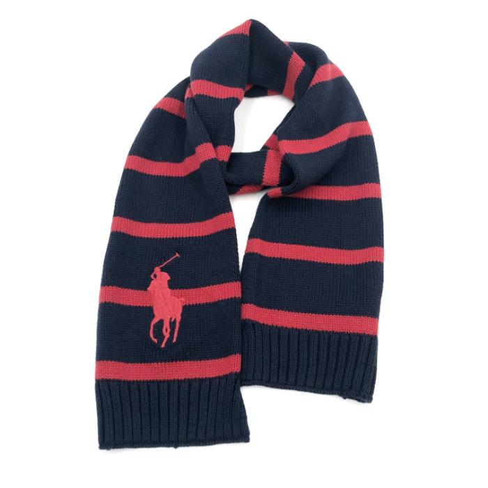 ポロラルフローレン POLO RALPH LAUREN ボーダーニットマフラー