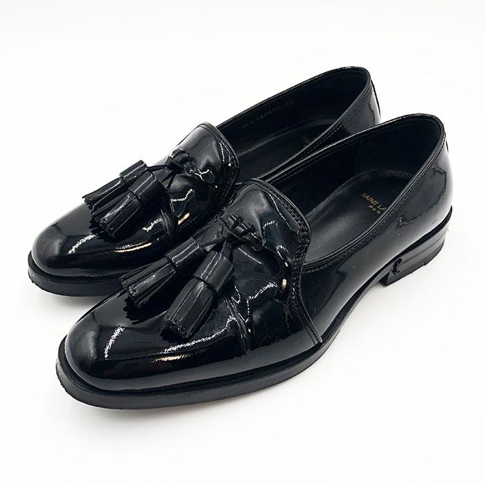 サンローラン SAINT LAURENT タッセル ローファー ブラック 黒