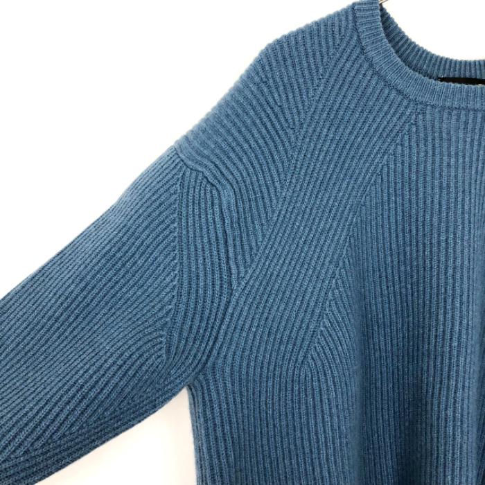 ドゥロワー Drawer 畦編みニット クルーネック サイドスリット 長袖