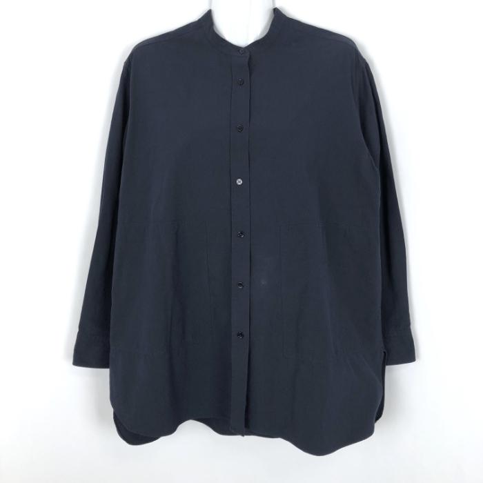 ドゥロワー Drawer ブラウス ロングシャツ スタンドカラー