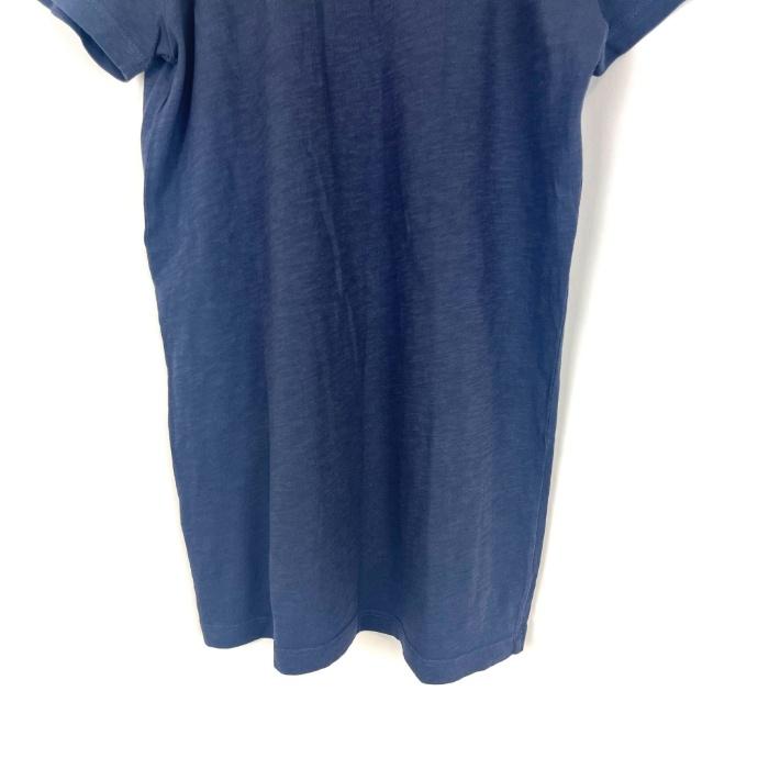 ノーブル NOBLE Tシャツ Uネック 薄手 透け感 カジュアル 杢ネイビー