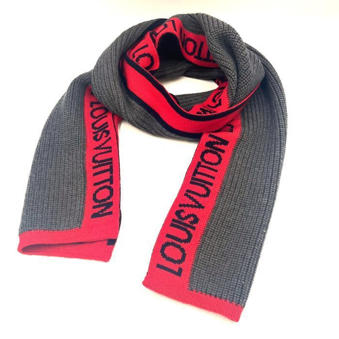 LOUIS VUITTON マフラー 赤 黒 2色セット　ヴィトン ルイヴィトン LOUIS VUITTON マフラー エシャルプ LVジェネレーション
