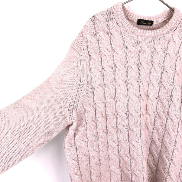 ドゥロワー Drawer カシミアニット 3Gケーブル編み クルーネックニット  