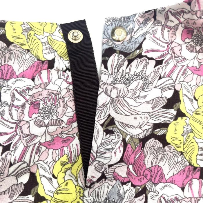 Drawer ドゥロワー シルク プリント タック ブラウス Drawer ドゥロワー シルク プリント タック ブラウス