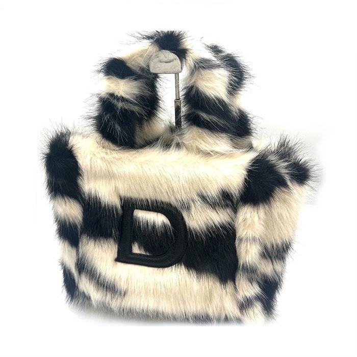 ドゥロワー ノベルティバック ドゥロワー Drawer ノベルティバッグ ファー ゼブラ トートバッグ 2022