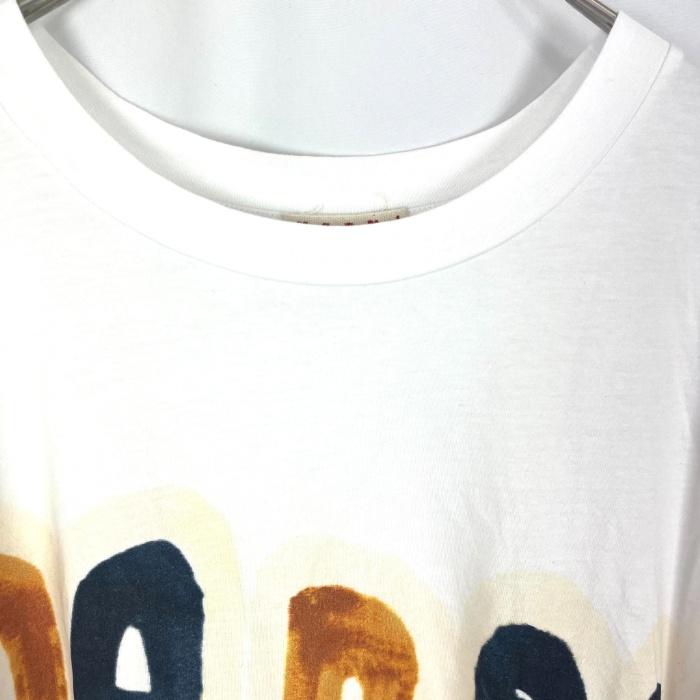 マルニ MARNI ロゴTシャツ ペイント風 アート オーバーサイズ ホワイト