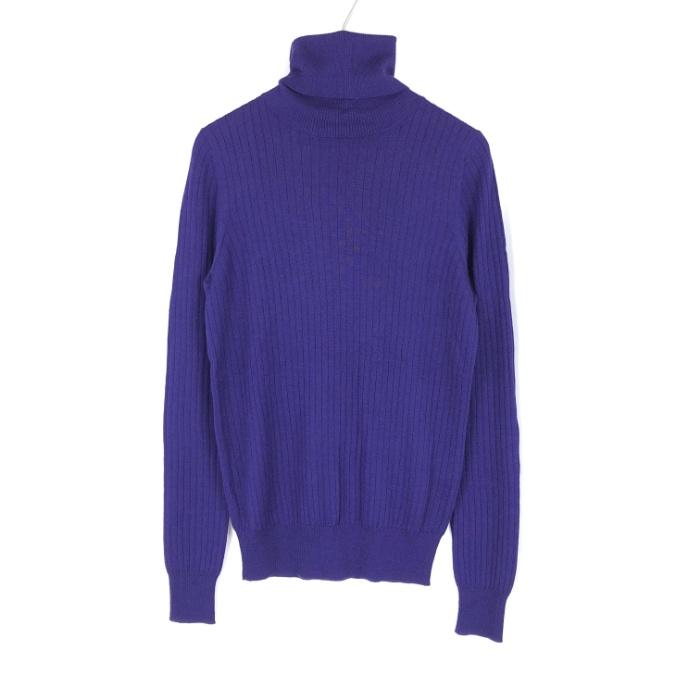 Drawer 7G タートルネックニット カシミヤ 100% パープル 1
