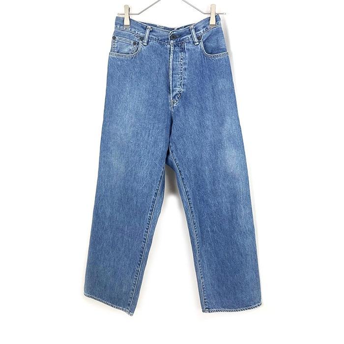 クロ KURO 変形デニム ワイドストレート ダメージ加工 ハイウエスト  