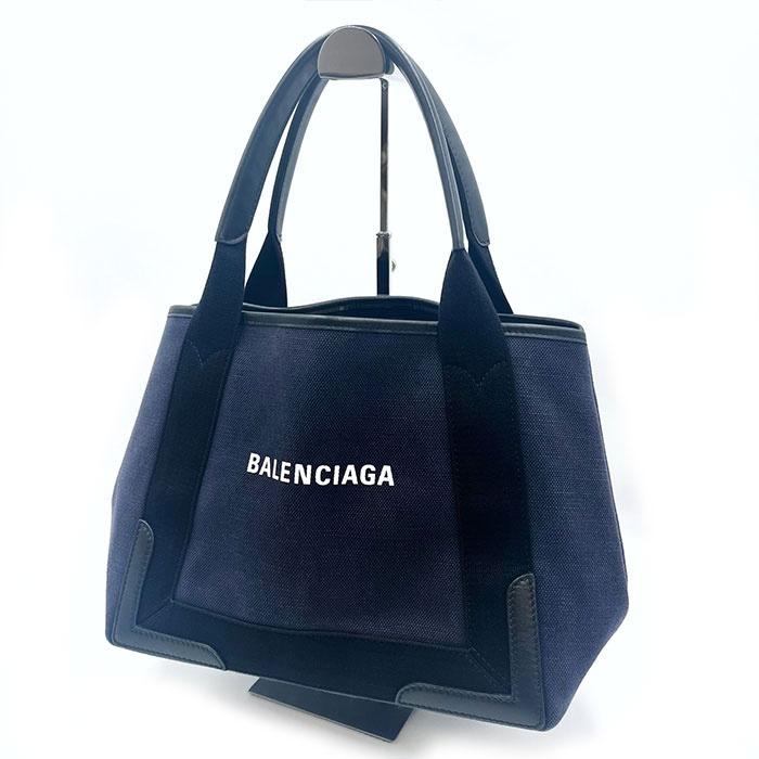 バレンシアガ Balenciaga トートバッグ カバス ポーチ付き ネイビー  