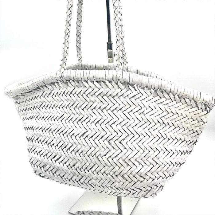 ドラゴン DRAGON トートバッグ 浅型 レザーメッシュ 編込み 可愛い  