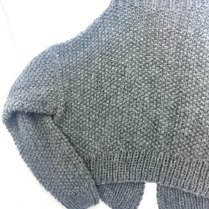 シーオール SEEALL ニットカーディガン 変形デザイン ショート丈