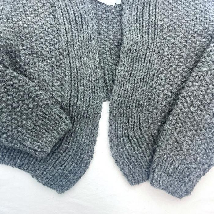 シーオール SEEALL ニットカーディガン 変形デザイン ショート丈