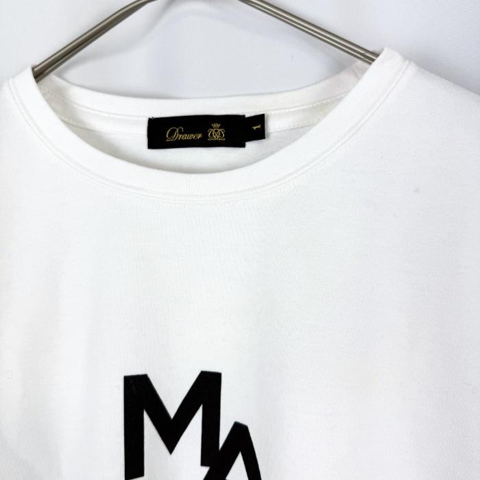 Drawer - drawer ドゥロワー ロゴtシャツ ドゥロワー Drawer コットンTシャツ ロゴプリント カジュアル オフ