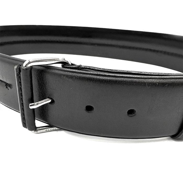 グッチ GUCCI 太ベルト シンプル レザー ブラック 黒 グッチ GUCCI 太ベルト シンプル レザー おしゃれ ブラック 黒